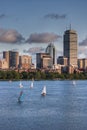 View of the Boston Skyline from the Charles River Royalty Free Stock Photo