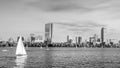 View of Boston Skyline in summer afternoon Royalty Free Stock Photo