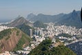 View of Botafogo and Corcovado from Sugarloaf cable car Royalty Free Stock Photo