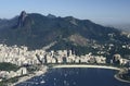 View of Botafogo district and Corcovado hill, Rio de Janeiro, Br Royalty Free Stock Photo