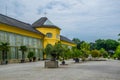 View of a botanical garden pavillion inside of the esterhazy palace park in Eisenstadt, Austria...IMAGE