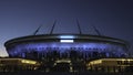 View from the bottom on the gorgeous new stadium on the Krestovsky island, known as the Saint Petersburg Arena or Zenith Royalty Free Stock Photo