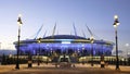 View from the bottom on the gorgeous new stadium on the Krestovsky island, known as the Saint Petersburg Arena or Zenith Royalty Free Stock Photo