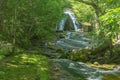 View from the Bottom of Roaring Run Waterfall Royalty Free Stock Photo