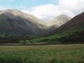 View from the bottom of scafell pike, lake district in cumbria