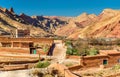 View of Bou Tharar village. Morocco, the Valley of Roses Royalty Free Stock Photo