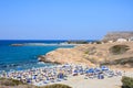 View of Boufos beach, Sissi. Royalty Free Stock Photo