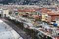 View upon the boulevard and Cours Saleya market, Nice Royalty Free Stock Photo