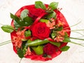 View bouquet of red roses