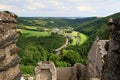 View from Bourscheid Castle in the Ardennes, Luxembourg