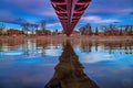River Reflections Under The Peace Bridge Royalty Free Stock Photo