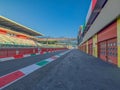 View from a box at the Mugello circuit, Toscana, Italy. Royalty Free Stock Photo