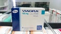 View of a box of Viagra Royalty Free Stock Photo