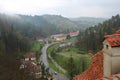 View from Dracula`s Bran Castle in Transylvania Romania Royalty Free Stock Photo