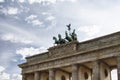 View of Brandenburger gate from different angle in Berlin Royalty Free Stock Photo