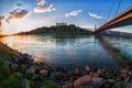 View of the Bratislava castle and bridge