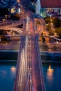 View on Bratislava from the new bridge SNP bridge Royalty Free Stock Photo