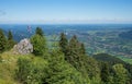 View from brauneck mountain to isar valley