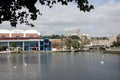 A view of Brayford Pool with the Odeon cinema and the Cathedral