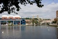 A view of Brayford Pool with the Odeon cinema and the Cathedral