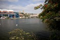 A view of Brayford Pool with the Odeon cinema and the Cathedral