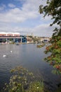 A view of Brayford Pool with the Odeon cinema and the Cathedral