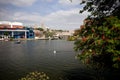 A view of Brayford Pool with the Odeon cinema and the Cathedral