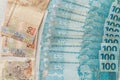 View of the Brazilian money / reais. Royalty Free Stock Photo