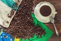 View of the Brazilian coffee