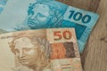 Brazilian money / high nominal Royalty Free Stock Photo