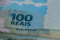 Brazil money reais / high nominal Royalty Free Stock Photo