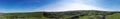 View of Brecon Beacons National Park from a window of the castle Royalty Free Stock Photo