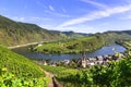 View of Bremm at the Mosel with Moselschleife Royalty Free Stock Photo