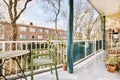 View of the brick building opposite from the balcony Royalty Free Stock Photo