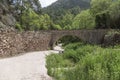 Road and bridge in the sierra de espadan, castellon, spain