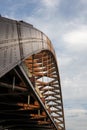 View of bridge on blue sky background. The Thaddeus Kosciusko Bridge in Albany NY. Royalty Free Stock Photo