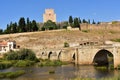 View of bridge and the Castle of Henry II of Castile 14th centu