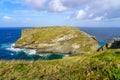 Bridge and the castle ruins, in Tintagel