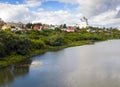 View from the bridge of the city Yelets and the river Bystraya S