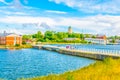 View of a bridge connecting island of the suomenlinna archipelago in Finland....IMAGE