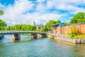 View of a bridge connecting island of the suomenlinna archipelago in Finland....IMAGE