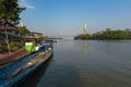 View of the bridge of El Coca on the Napo River. Puerto Francisco de Orellana. Ecuador. Amazon. South America Royalty Free Stock Photo