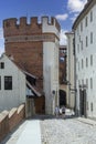 View of Bridge Gate, Torun, one of the three medieval gates in the city, Torun, Poland