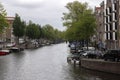 View From The Bridge At The Leidesgracht Canal Seeing The Prinsengracht Canal At Amsterdam The Netherlands 2-9-2022 Royalty Free Stock Photo