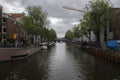 View From The Bridge At The Leidesgracht Canal Seeing The Prinsengracht Canal At Amsterdam The Netherlands 2-9-2022 Royalty Free Stock Photo