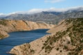 View from bridge in maslenica Royalty Free Stock Photo