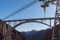 View of the bridge over Black Canyon at Hoover Dam Royalty Free Stock Photo