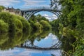 A view of the bridge over the River Severn at Ironbridge, Shropshire, UK Royalty Free Stock Photo