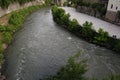 A view from the bridge over the Tiber river, Rome, Italy Royalty Free Stock Photo