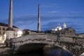 View of bridge on Prato della Valle in Padova at night, Italy Royalty Free Stock Photo